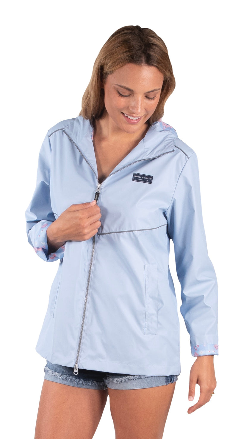 Simply Southern - Full Zip Rain Jacket, SURF - Monogram Market