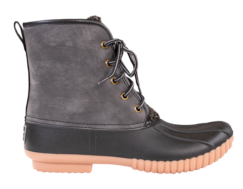 Simply Southern Lace Up Duck Boots - Dark Grey - Monogram Market