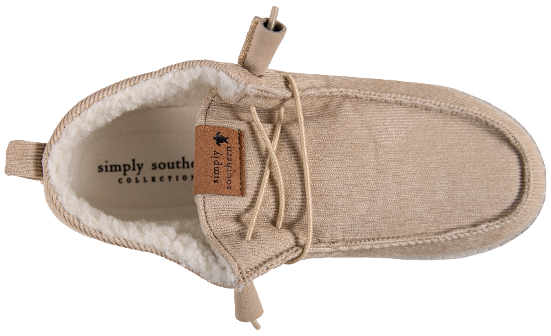 Simply Southern Slip-On Shoes, Beige Corduroy - Monogram Market