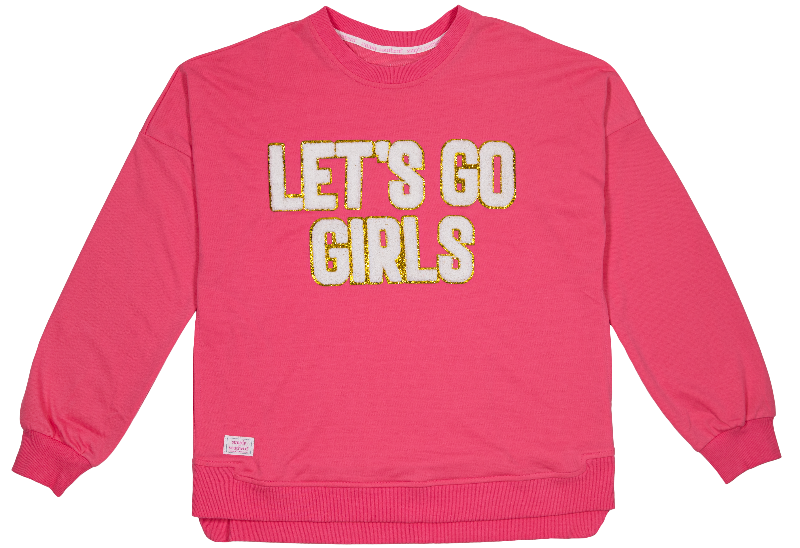 Simply Southern, Sparkle Letter Pullover - LET'S GO GIRLS - Monogram Market
