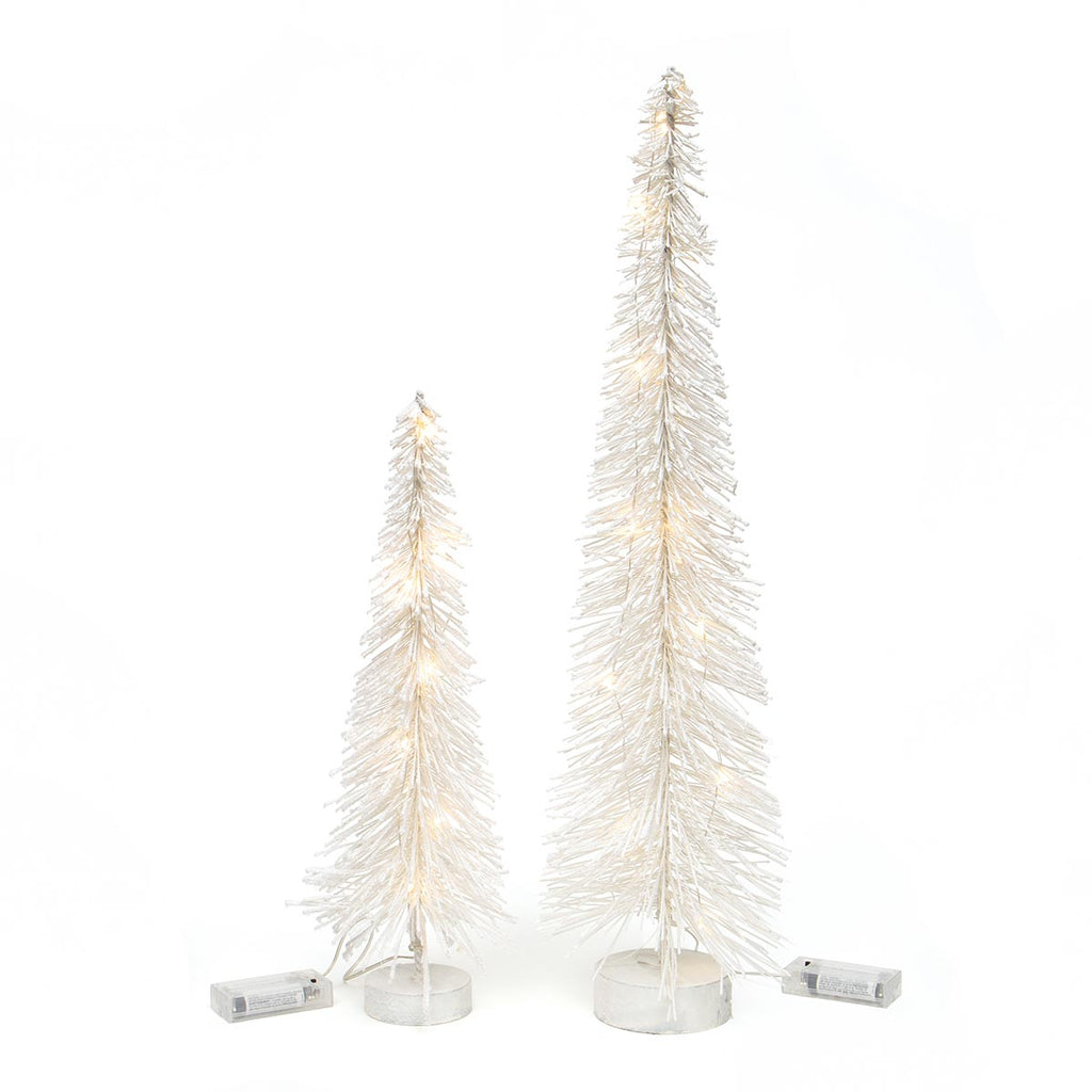 Winter Flocked Tree w/LED Lights, 16" - Monogram Market