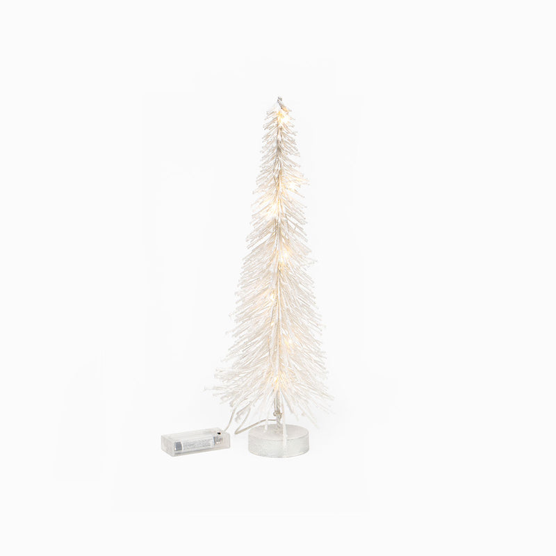Winter Flocked Tree w/LED Lights, 16" - Monogram Market