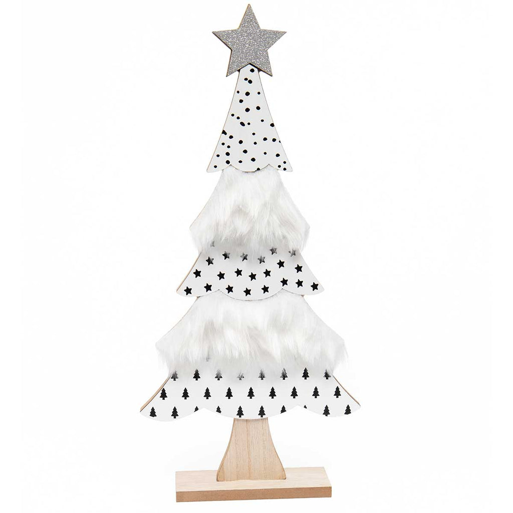 16" Wooden Christmas Tree Shelf Sitter - Monogram Market