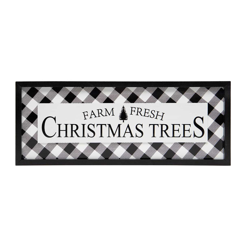 Farm Fresh Christmas Trees, 18" Wooden Sign - Monogram Market