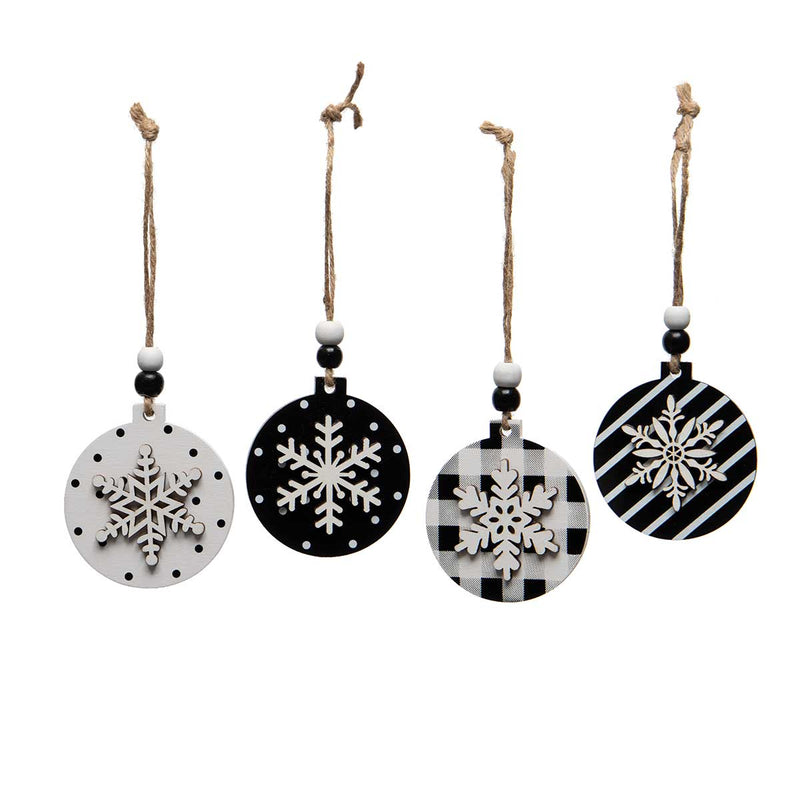 Wooden Snowflake Ornaments, 3" - Monogram Market