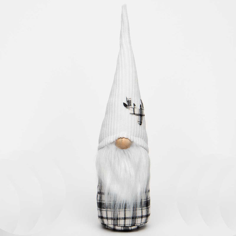 Black & White Gnome w/Deer Hat, 15" - Monogram Market