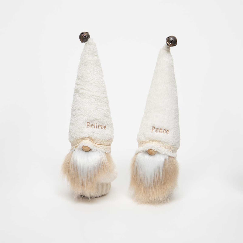 Neutral Tones Vintage Gnomes, 13" - Peace, Believe - Monogram Market