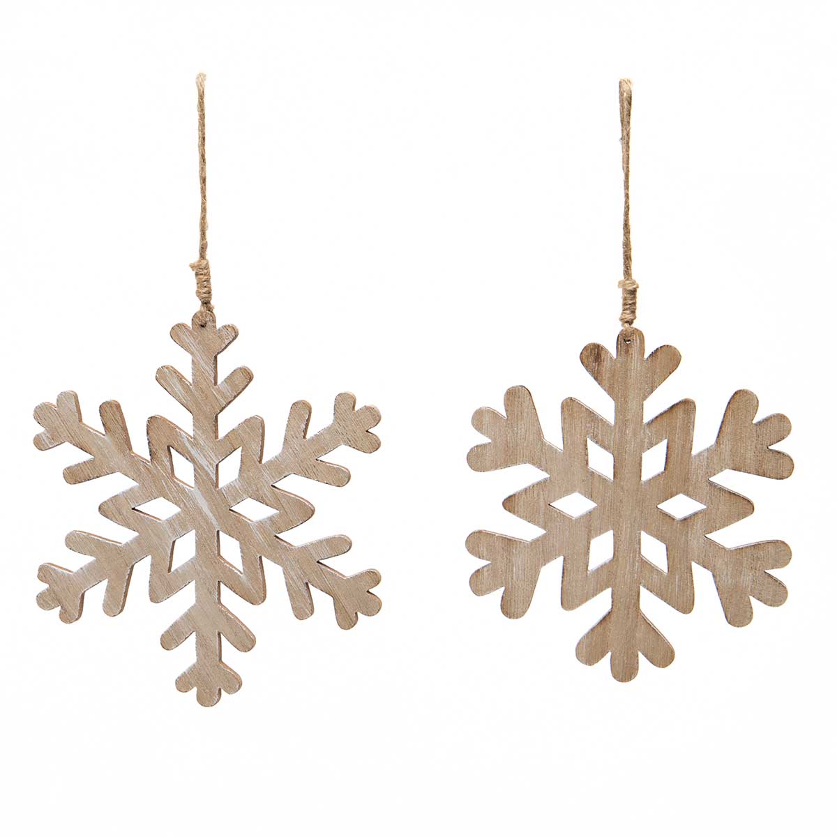 Natural Wood Snowflake Ornament
