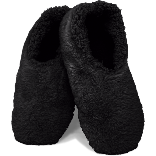 Southern Couture Fuzzy Slippers - Black - Monogram Market
