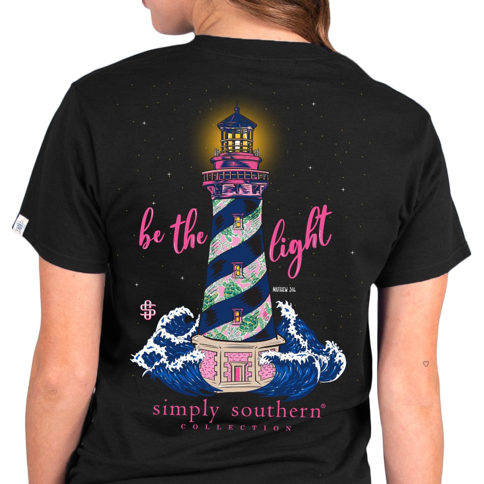 Simply Southern, Short Sleeve Tee - BE THE LIGHT - Monogram Market