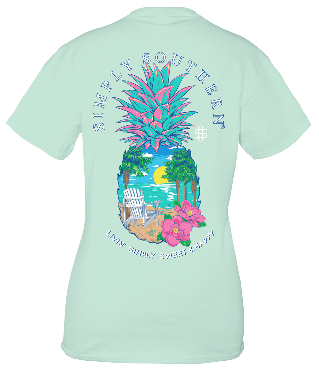 Simply Southern, Short Sleeve Tee - PINEAPPLE BEACH - Monogram Market