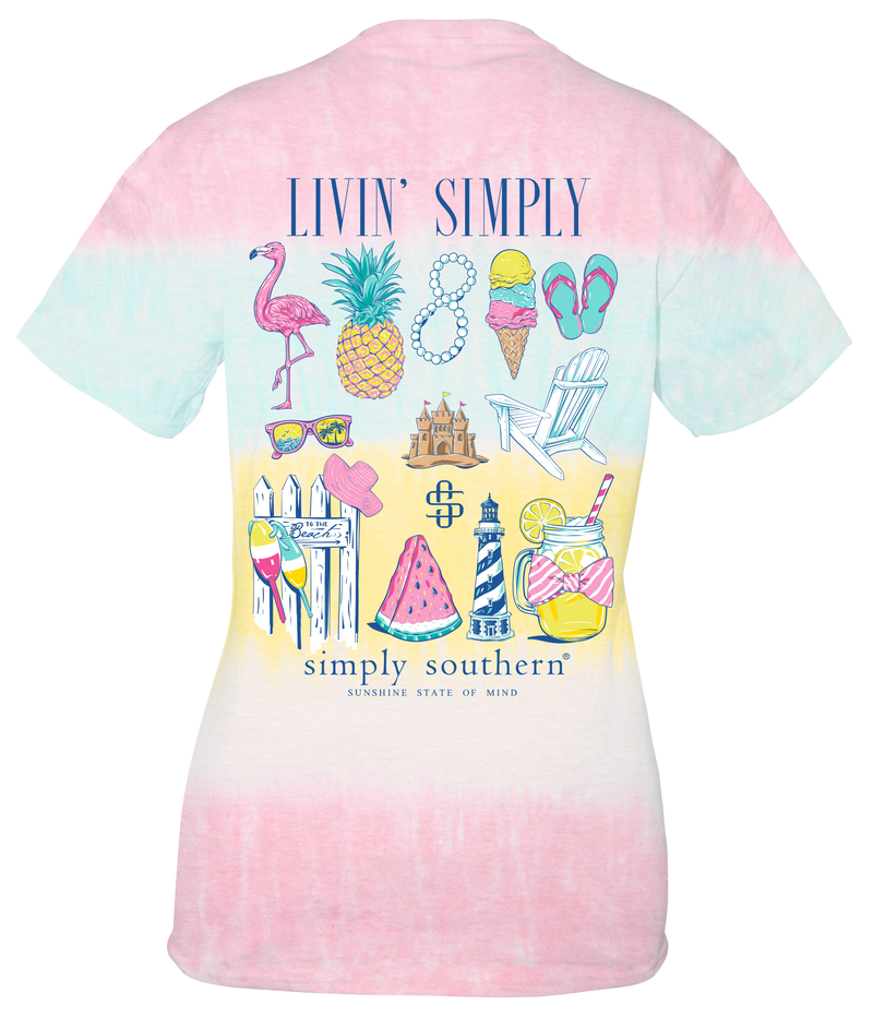Simply Southern, YOUTH Short Sleeve Tee - LIVIN' SIMPLY (SUNSHINE) - Monogram Market