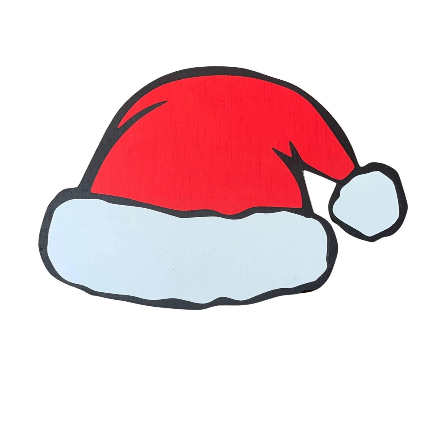 Santa Hat Wood Topper
