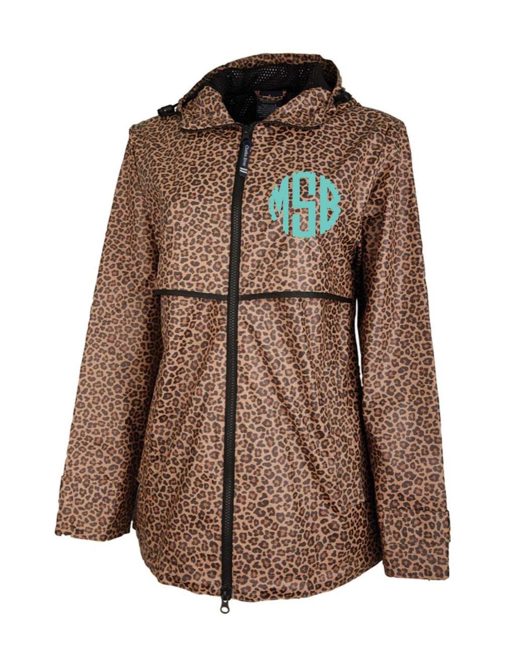 Charles River New Englander Rain Jacket, Leopard - Monogram Market