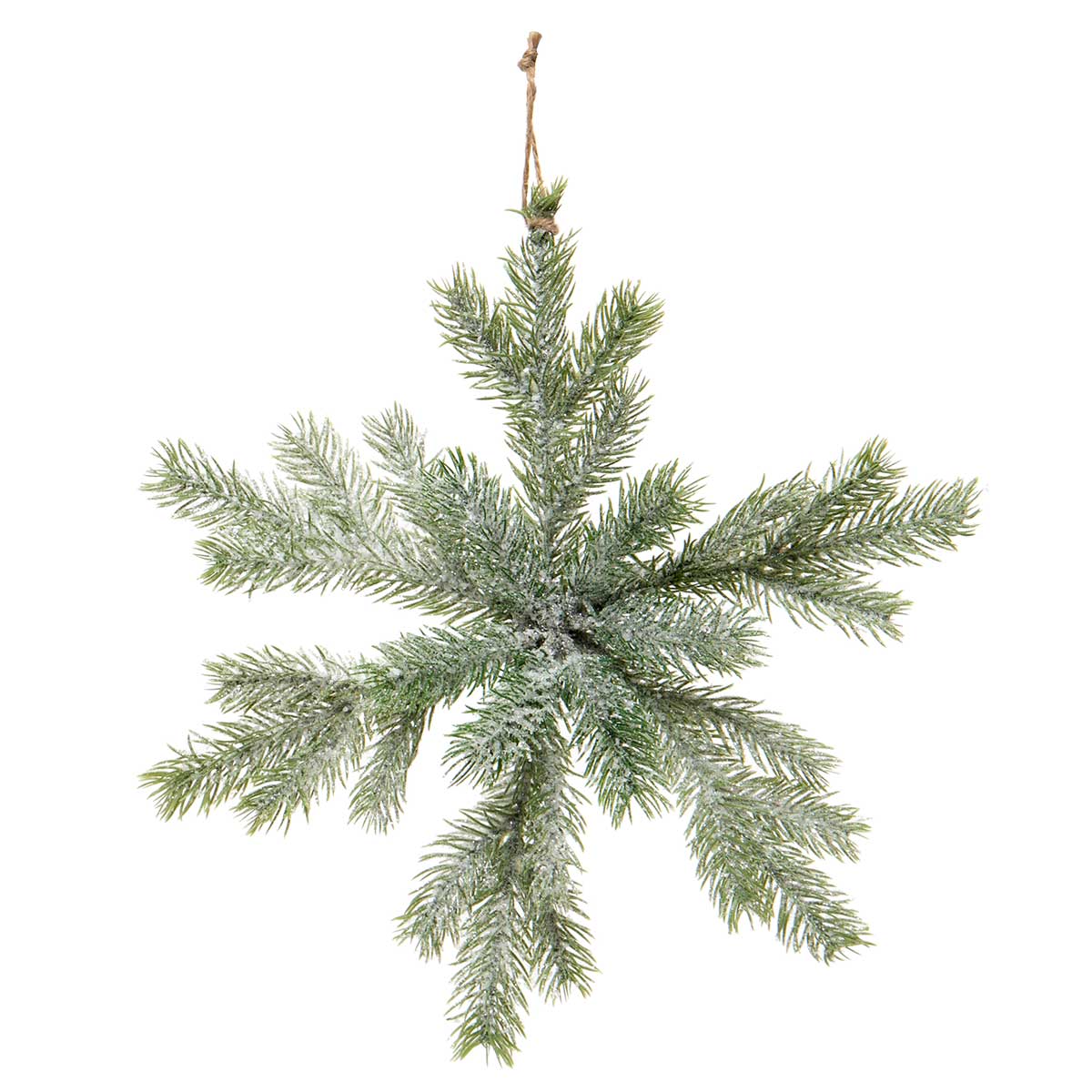Winter Pine Snowflake with Hanger