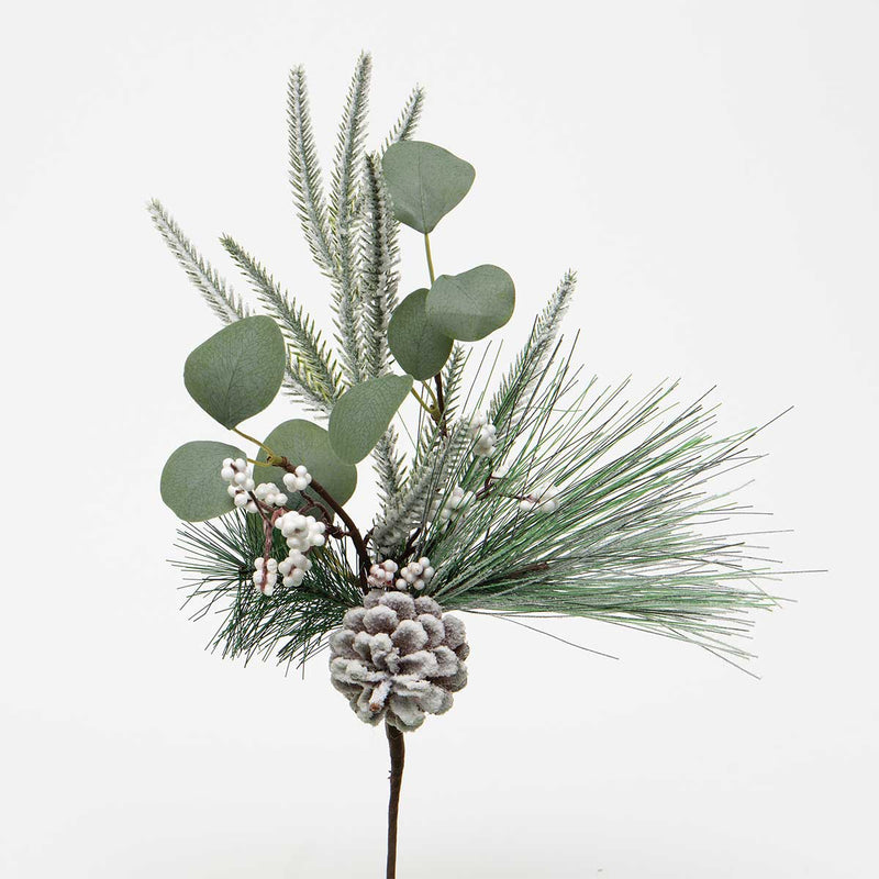 Snowberry Pine Pick, 12" x 17" - Monogram Market