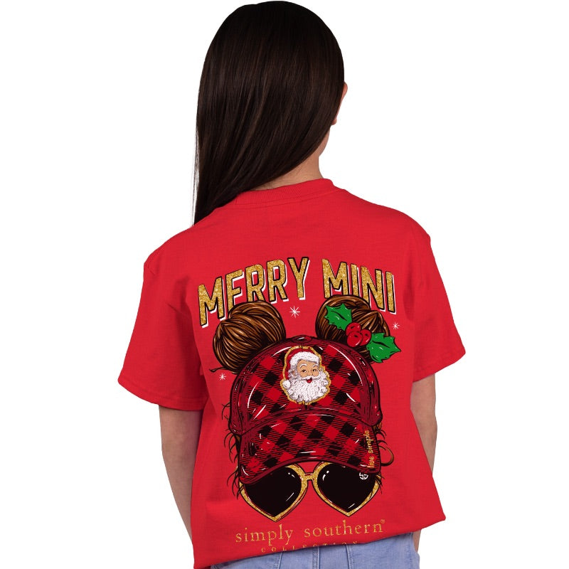 Simply Southern, YOUTH Short Sleeve Tee - MERRY MINI - Monogram Market