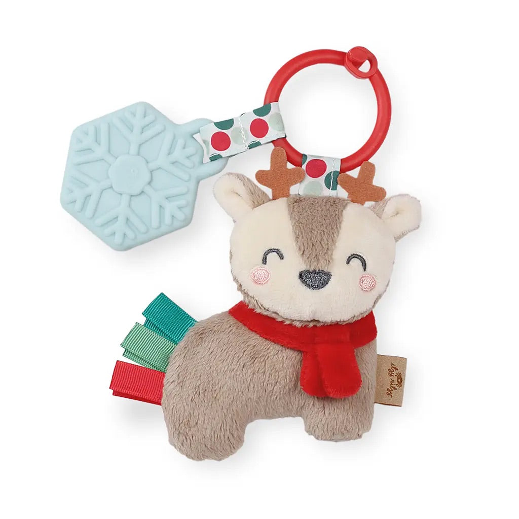 Itzy Ritzy - Holiday Reindeer Itzy Pal, Plush & Teether - Monogram Market