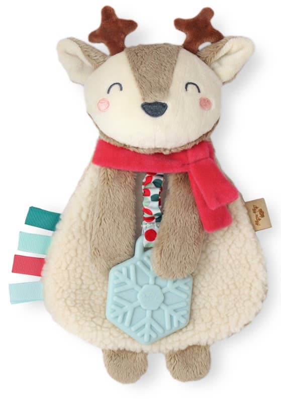 Itzy Ritzy - Holiday Reindeer Itzy Lovey, Plush & Teether Toy - Monogram Market
