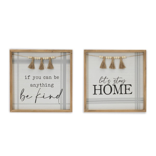 Beaded Wall Signs, 16" - Be Kind & Home - Monogram Market