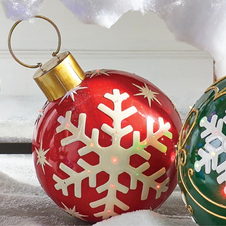 RAZ - Red LED Lighted Display Christmas Ornament, 22" **Shipping Surcharge** - Monogram Market