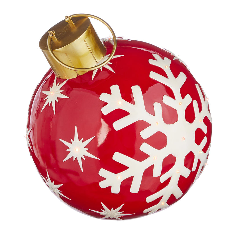 RAZ - Red LED Lighted Display Christmas Ornament, 22" **Shipping Surcharge** - Monogram Market
