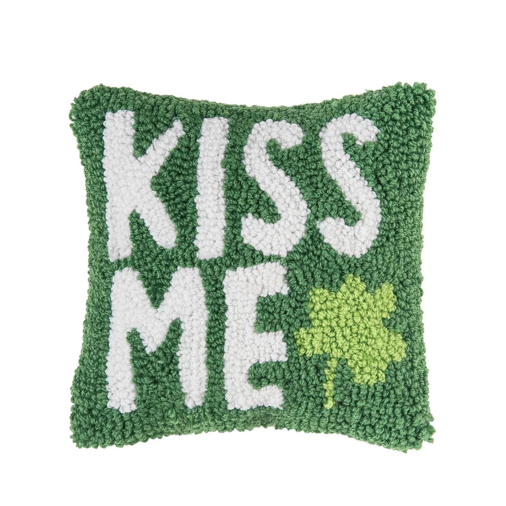 Kiss Me Clover Hooked Mini Pillow - Monogram Market