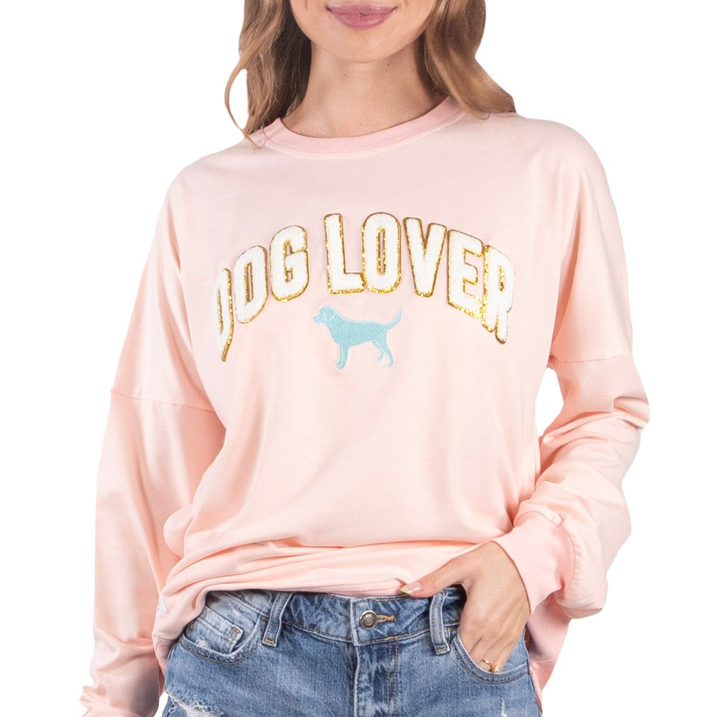 Simply Southern - Sparkle Letter Pullover, DOG LOVER - Monogram Market