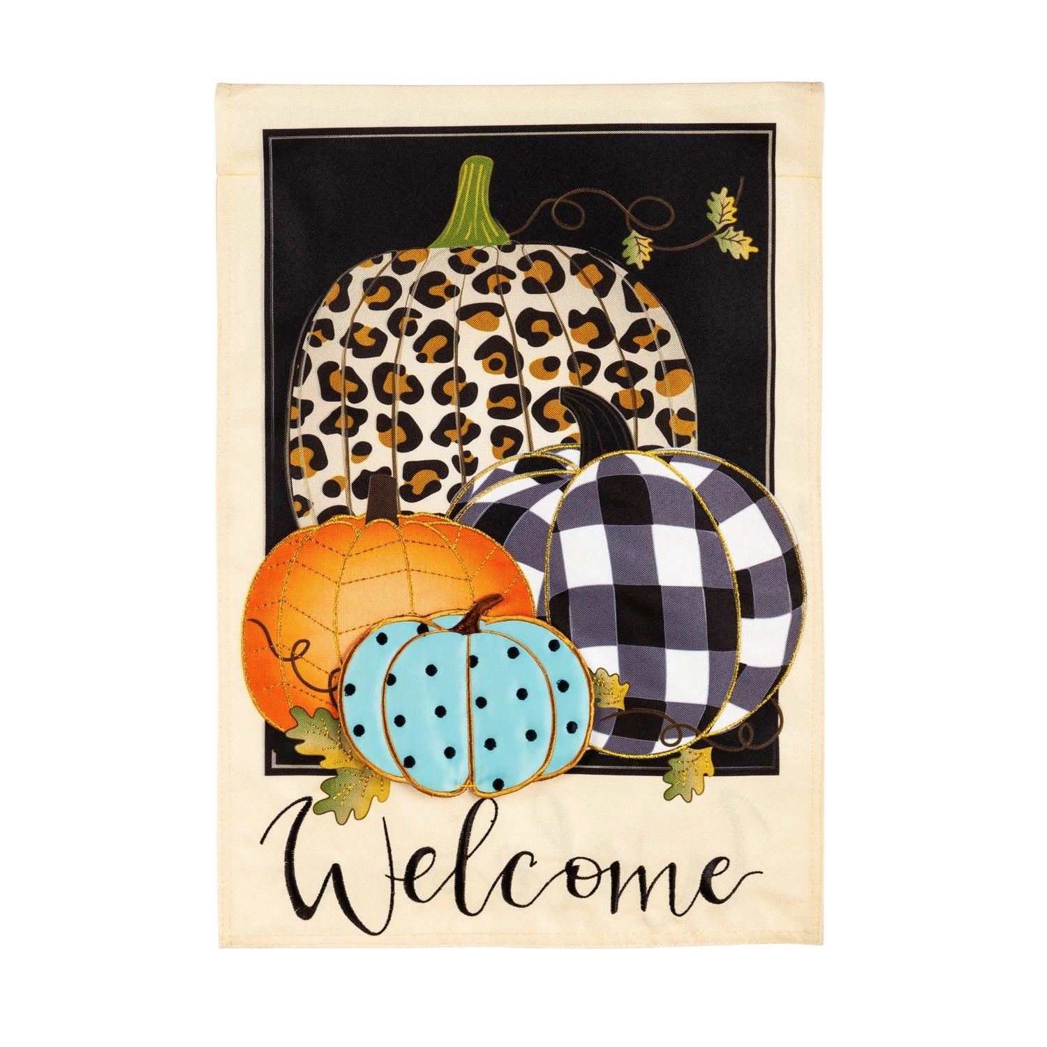 Monogram Market Garden Linen Flag