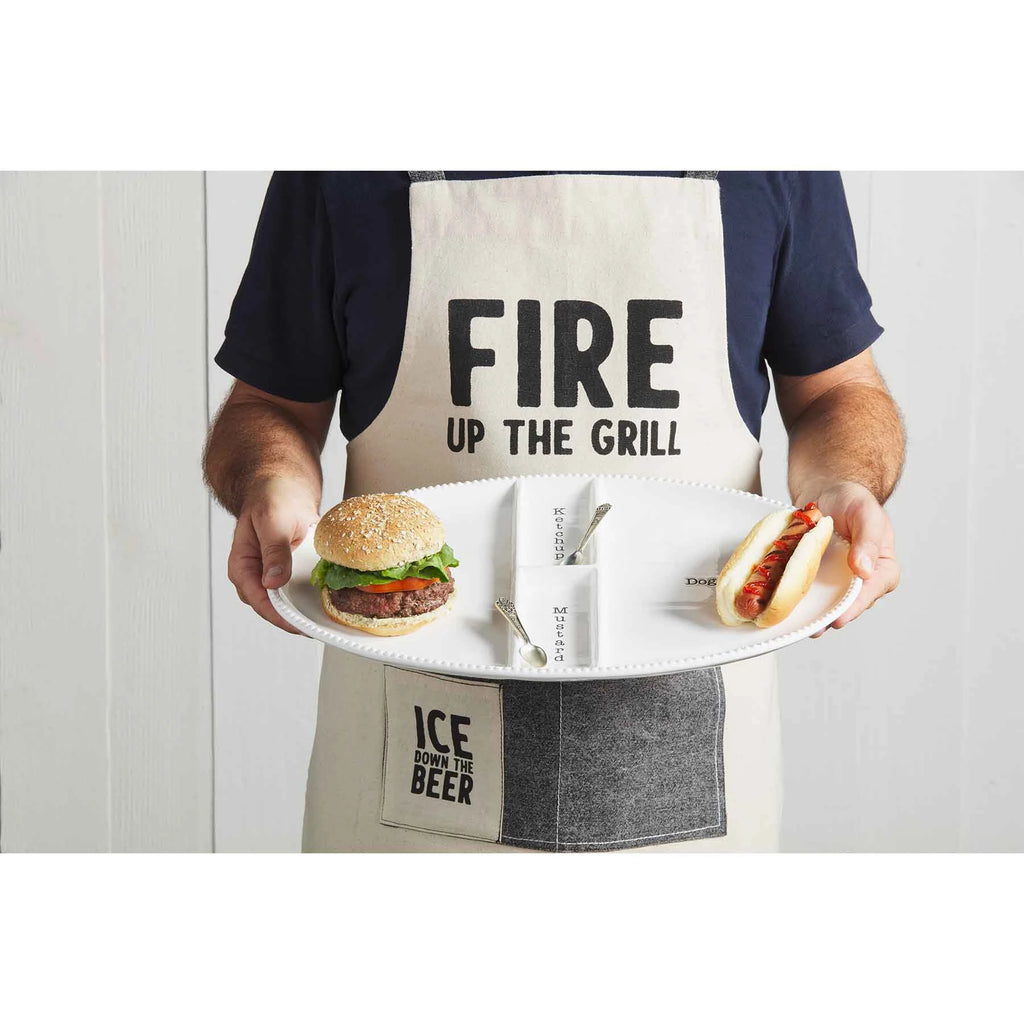 Mud Pie - Fire Up The Grill Apron - Monogram Market