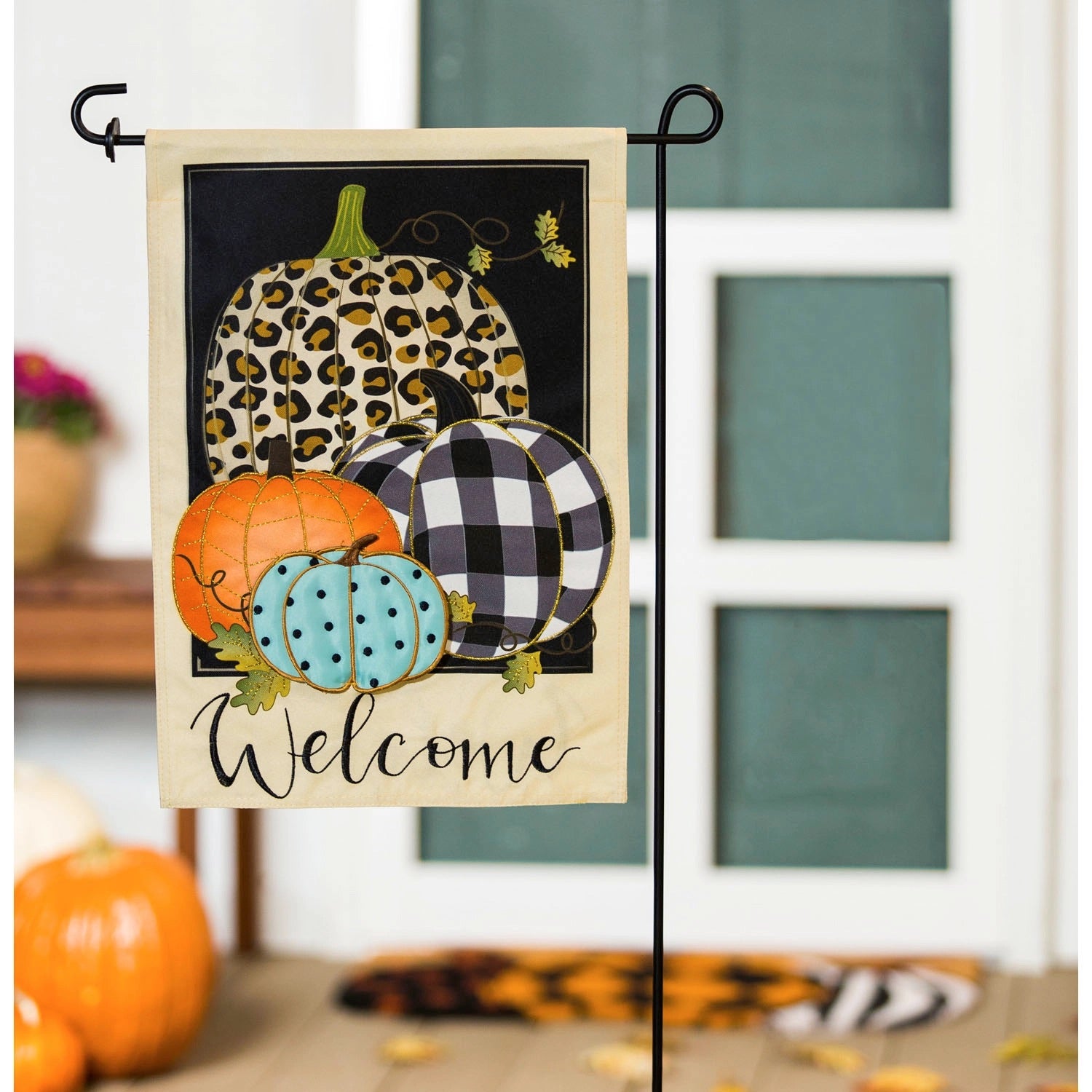Monogram Market Garden Linen Flag - Thumbnail 2