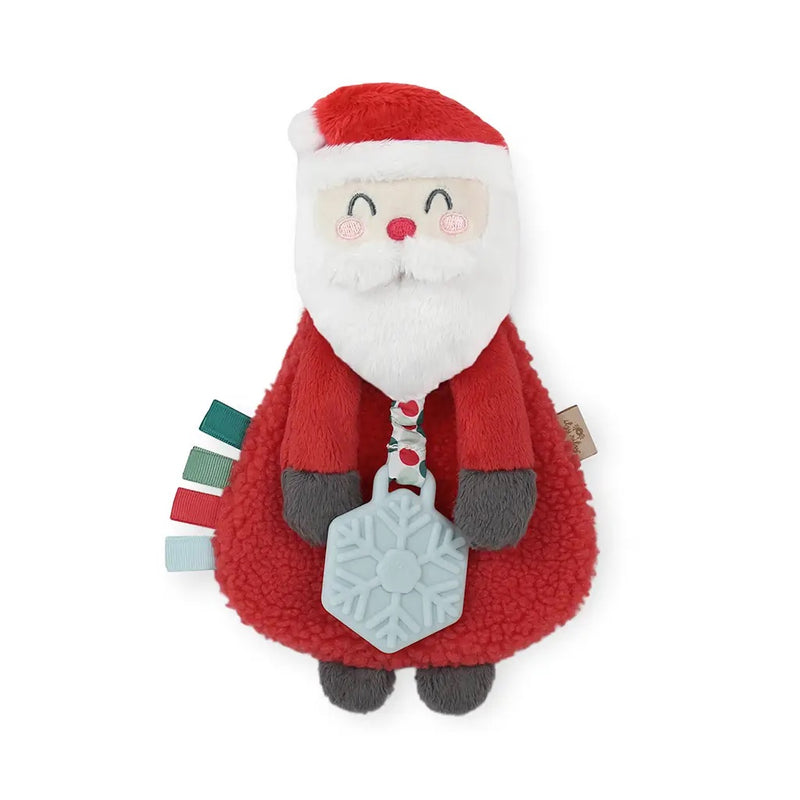 Itzy Ritzy - Holiday Santa Itzy Lovey, Plush & Teether Toy - Monogram Market