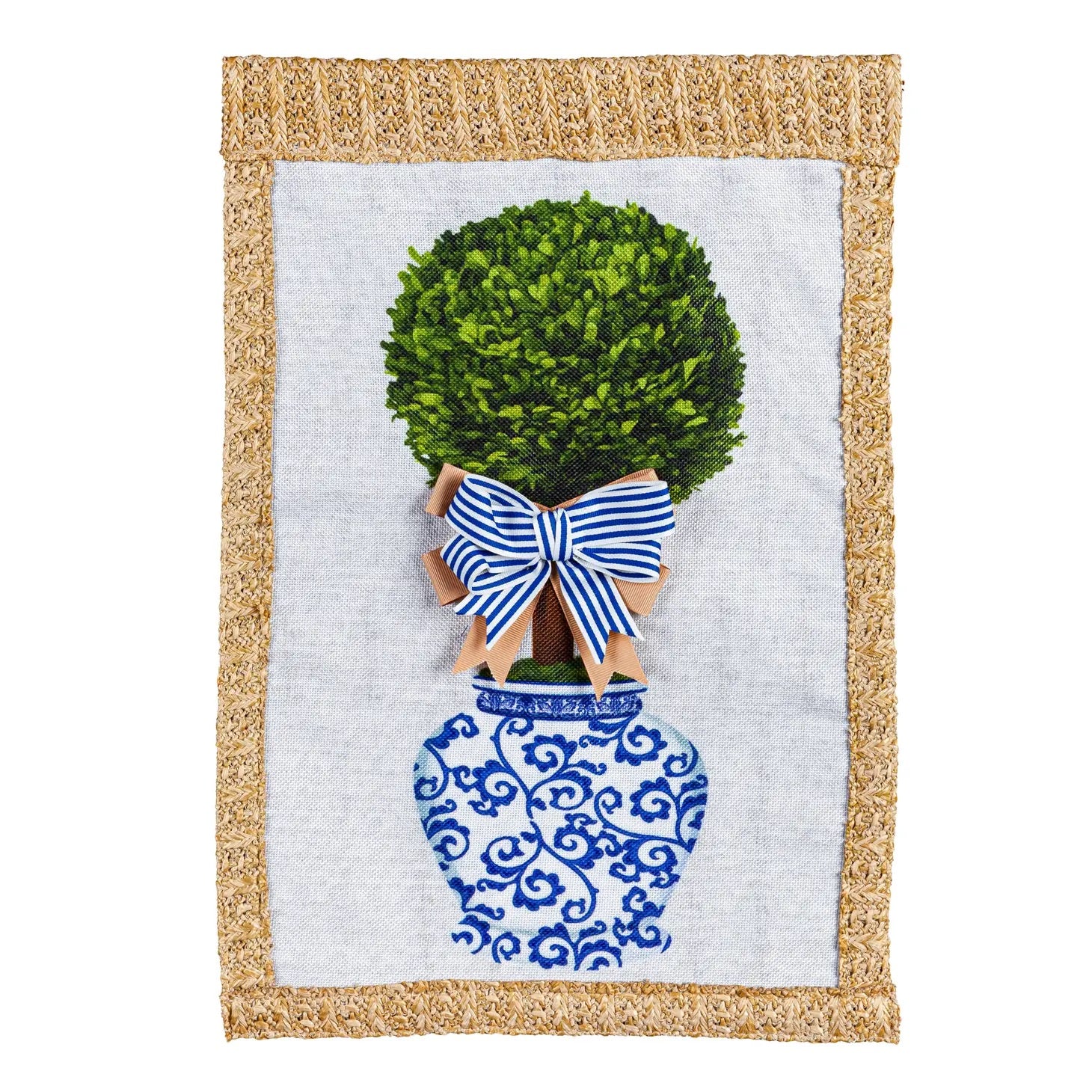 Monogram Market Chinoiserie Topiary Garden Flag