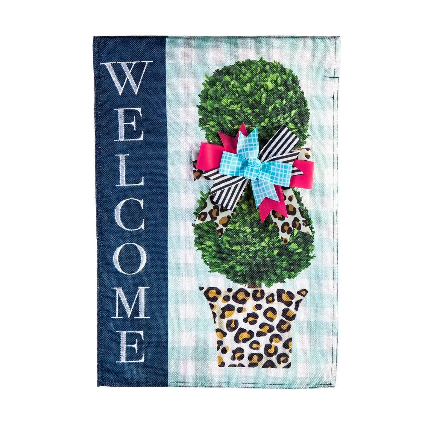 Monogram Market Topiary Garden Flag