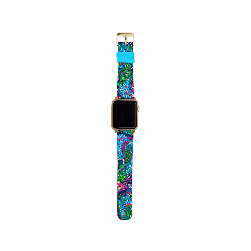 Lilly Pulitzer Silicone Apple Watch Band, Take Me To The Sea - Monogram Market
