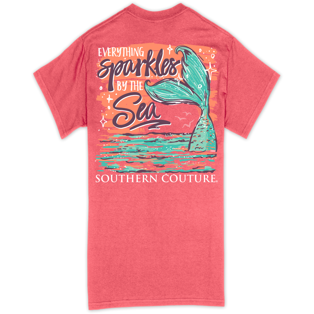 Southern Couture Short Sleeve Tee - EVERYTHING SPARKLES BY THE SEA - Monogram Market
