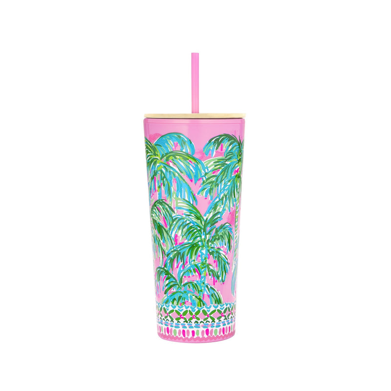 Lilly Pulitzer Acrylic Tumbler with Straw, Suite Views - Monogram Market