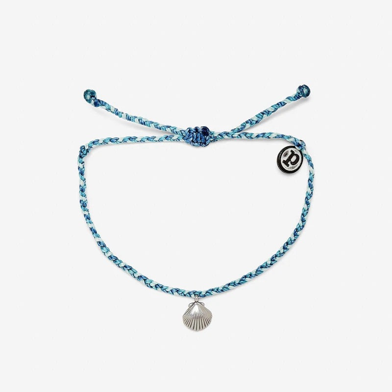 PuraVida, La Concha Silver Bracelet, Blue - Monogram Market