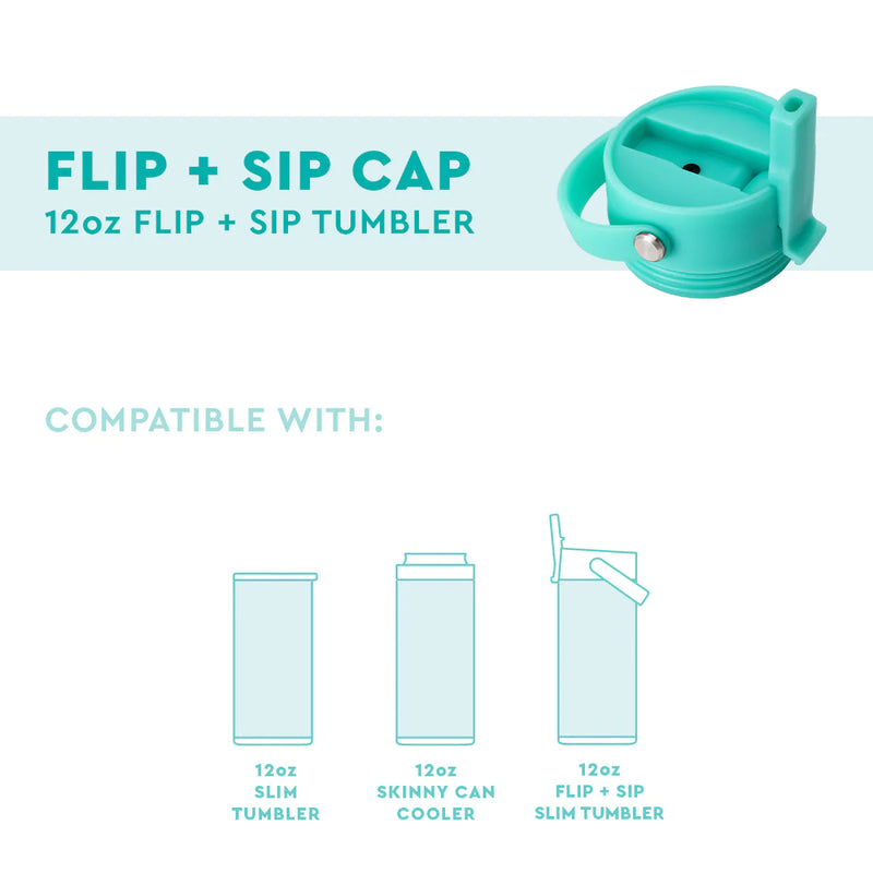 SWIG Flip & Sip Cap, Aqua - Monogram Market