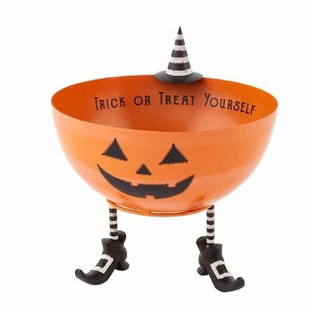 Pedestal Pumpkin Candy Bowl - Thumbnail 3