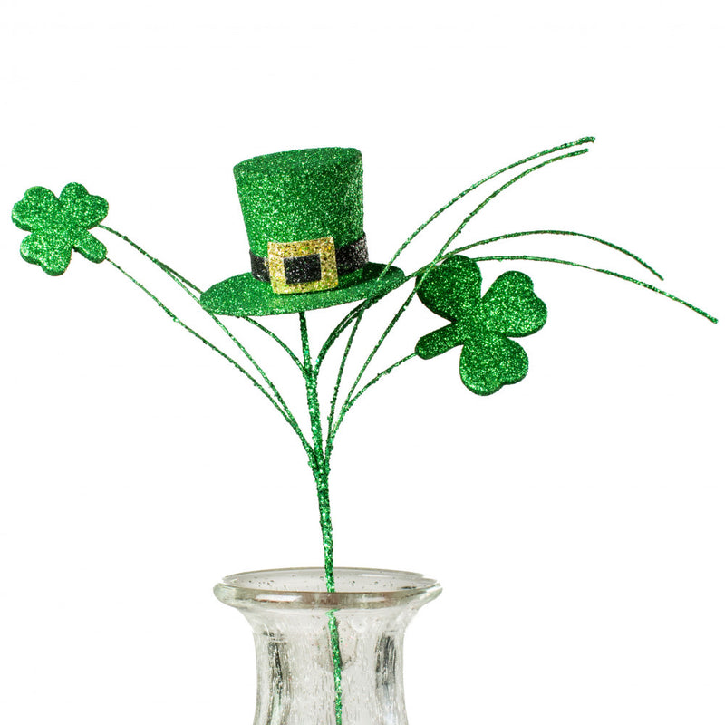 St. Patrick's Day Top Hat Clover Pick, 14" - Monogram Market