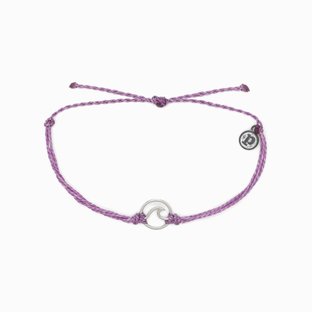 PuraVida, Silver Wave Bracelet, Lavender - Monogram Market
