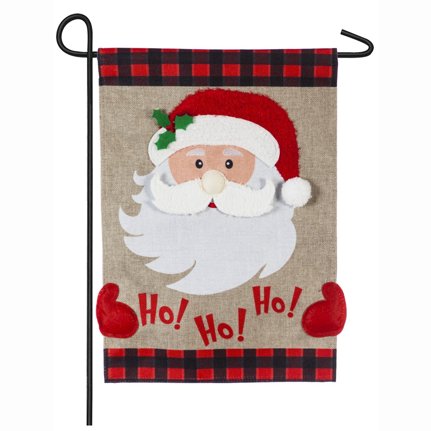 Monogram Market Santa Garden Flag