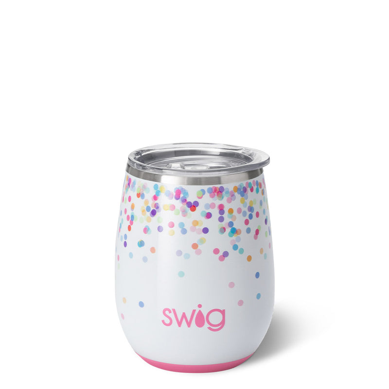 SWIG - 14 oz Stemless Wine Cup, Confetti - Monogram Market
