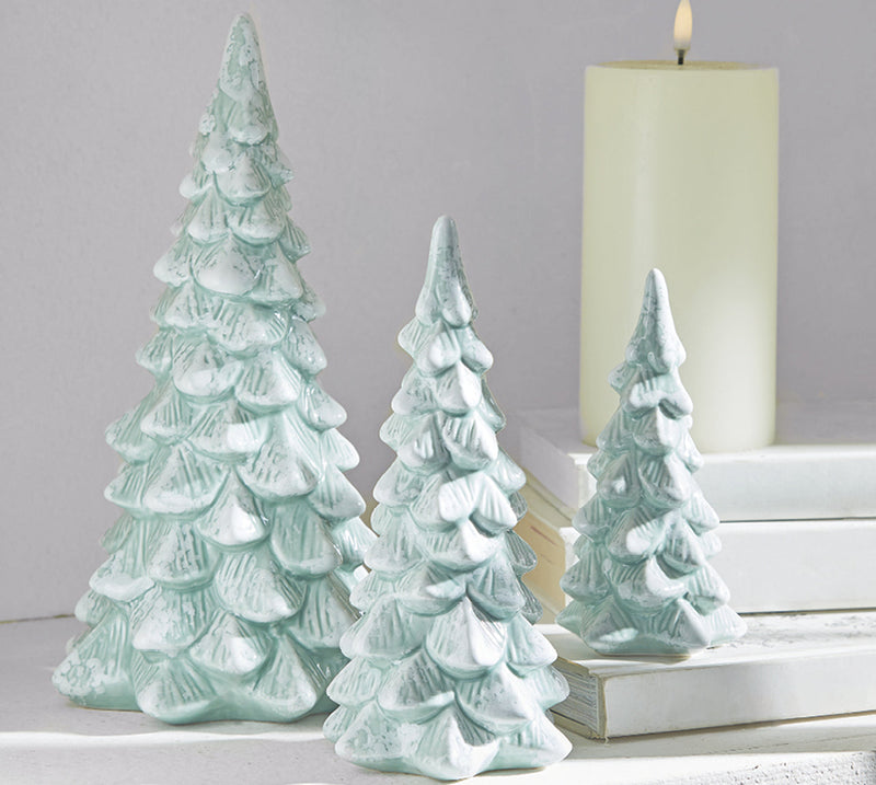 RAZ - Snowy Blue Christmas Trees - Monogram Market