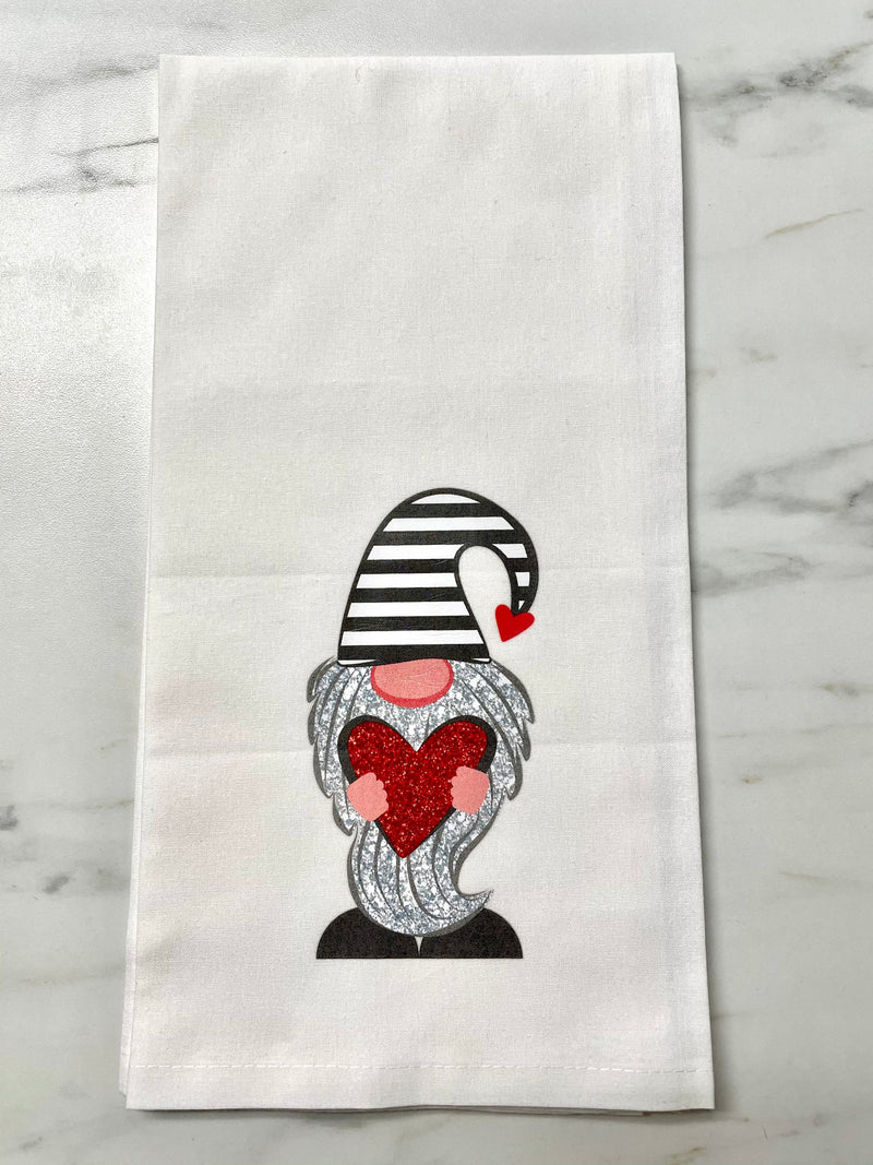 Valentines Day Gnome Towel - Monogram Market