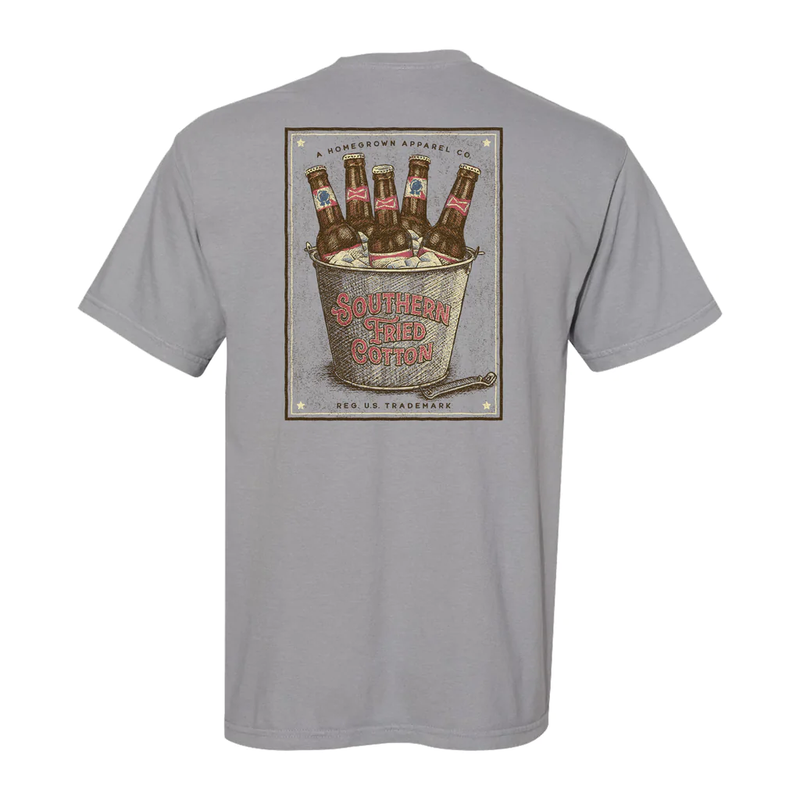 Southern Fried Cotton Short Sleeve Tee - BOTTLES ON ICE - Monogram Market