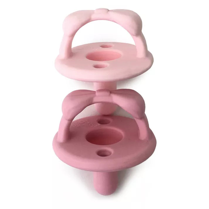 Itzy Ritzy - Sweetie Soother™ Pacifier Bow Sets - Pink Bows - Monogram Market