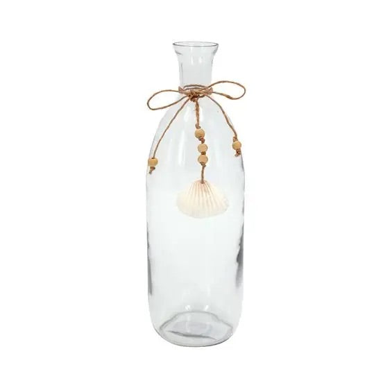 Decorative Bottle with Seashell Hanger - Monogram Market