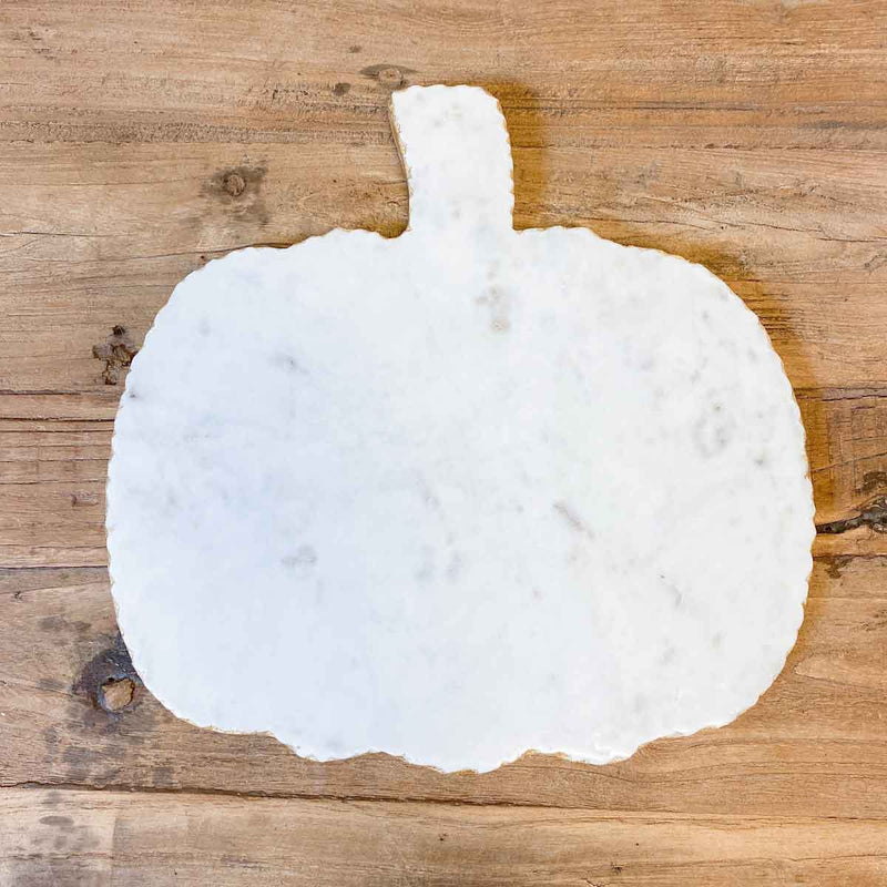 Pumpkin Shaped Marble Serving Board - Monogram Market